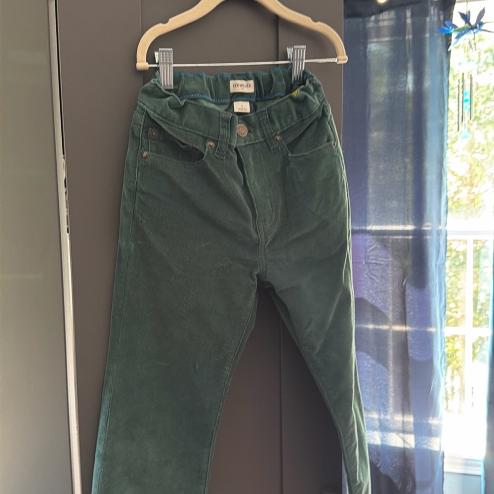J crew green corduroy pants size 8